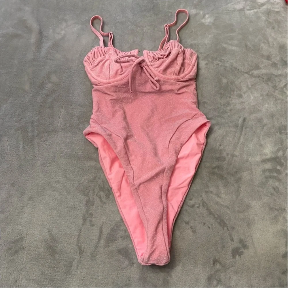 For Love and Lemons - Pink One-Piece Swimsuit - Picture 3 of 5